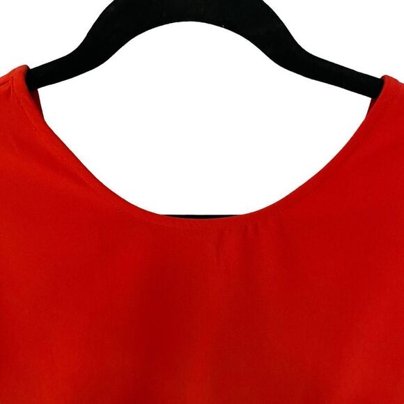 EUC Unique21 Red Top with Pleased Drop Back - Picture 3 of 8